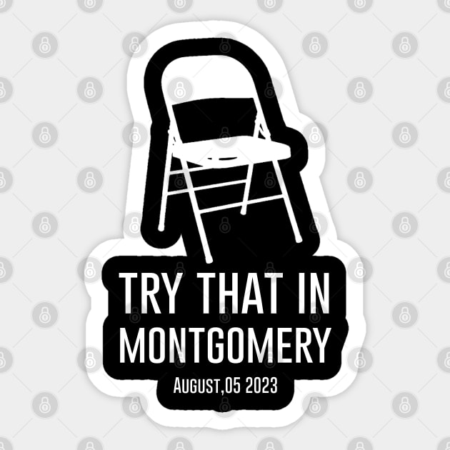 alabama brawl - try thet in montgomery Sticker by Dami BlackTint